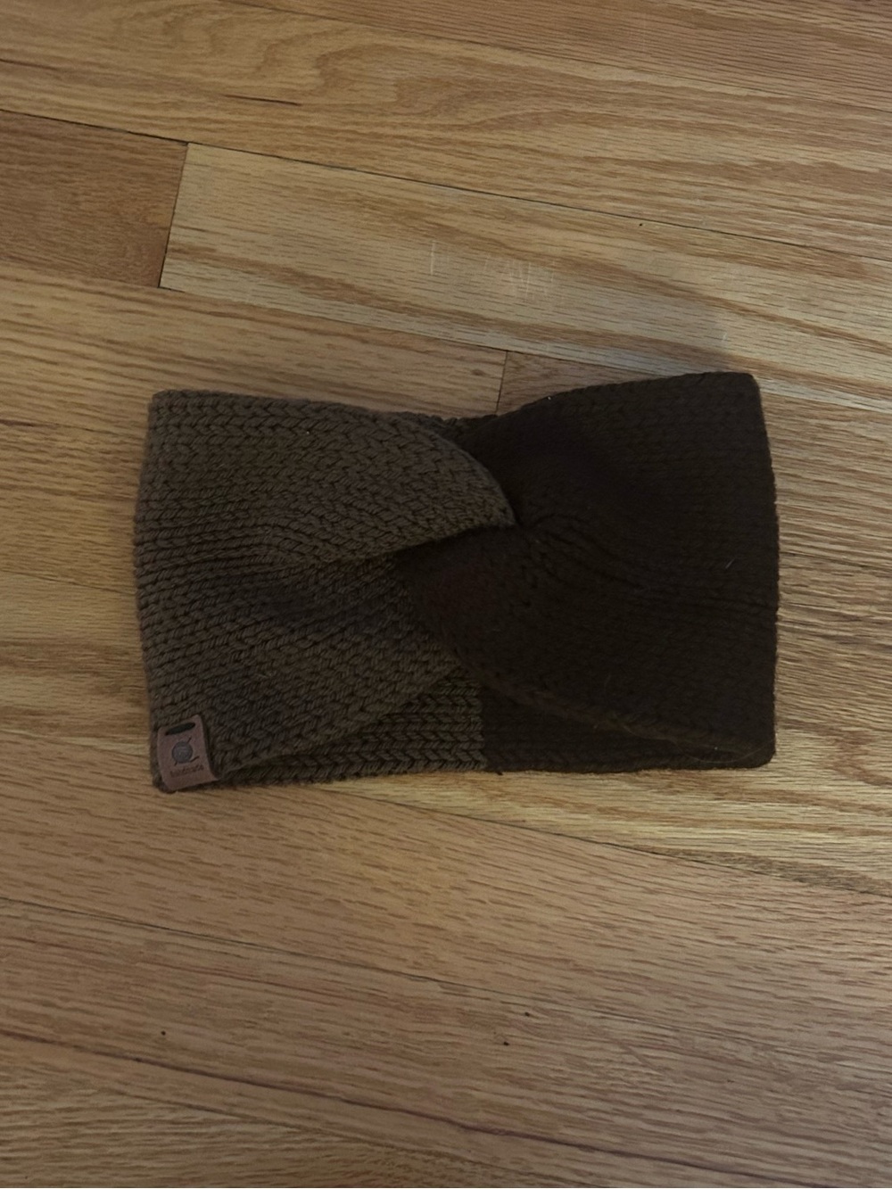 Two-Tone Brown Knit Headband